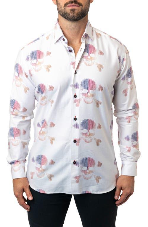Mens Fibonacci Skull Matrix Dress Shirt Product Image