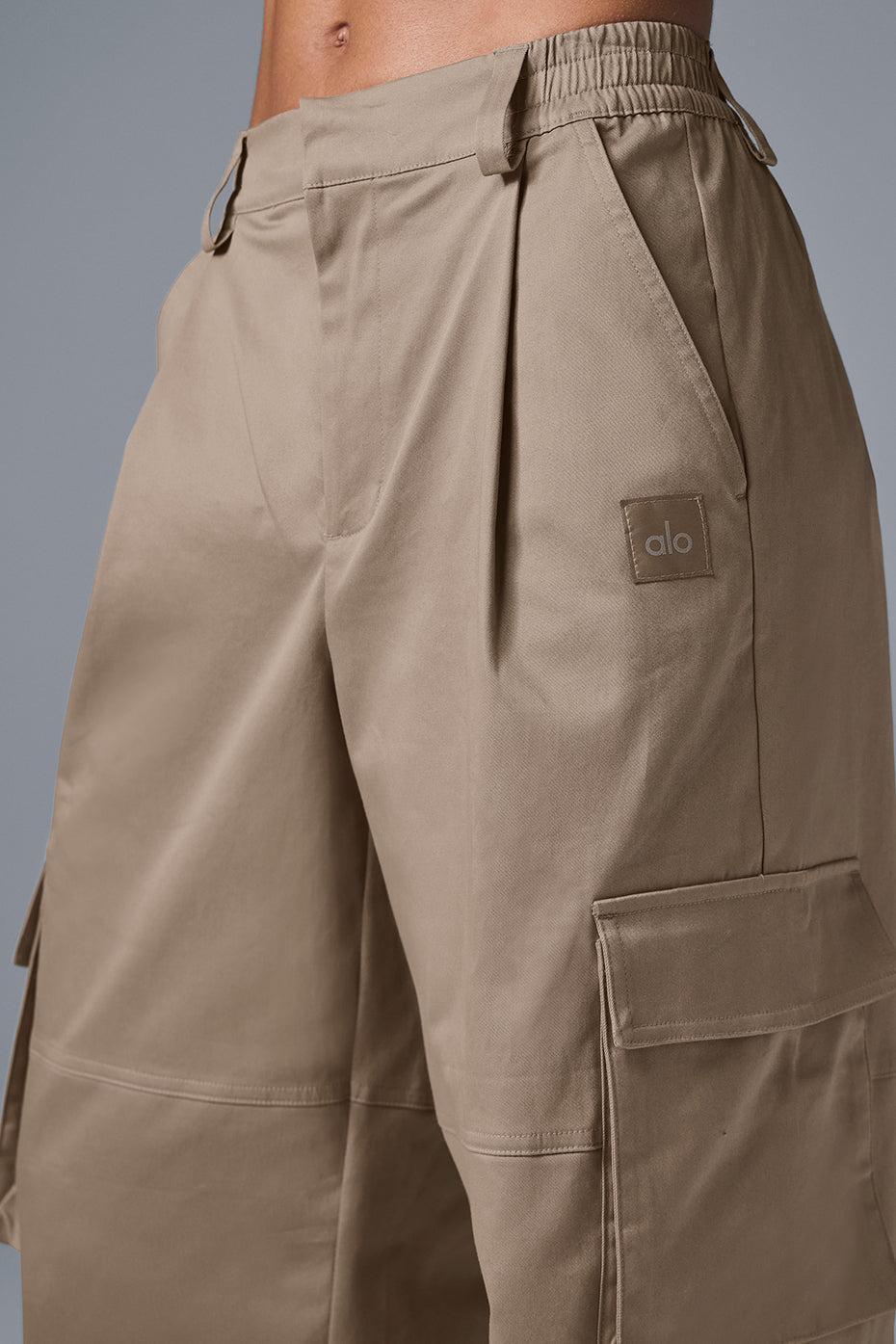 High-Waist Night Out Cargo Trouser - Gravel Female Product Image