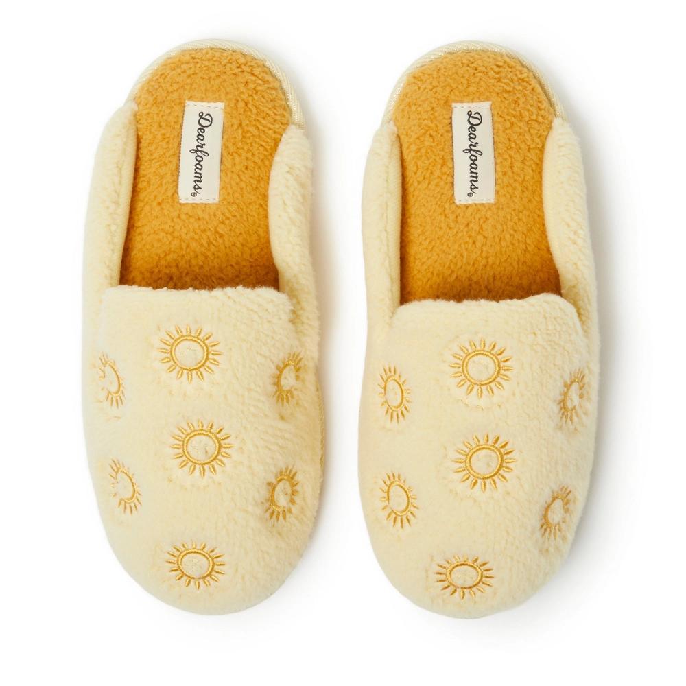 Dearfoams Women's Tab Scuff Slipper, Size: XL Medium, Pink Daisy Product Image