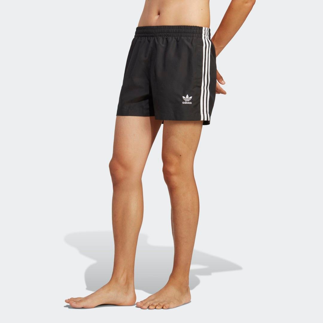 adidas Adicolor 3-Stripes Swim Shorts Black L Mens Product Image