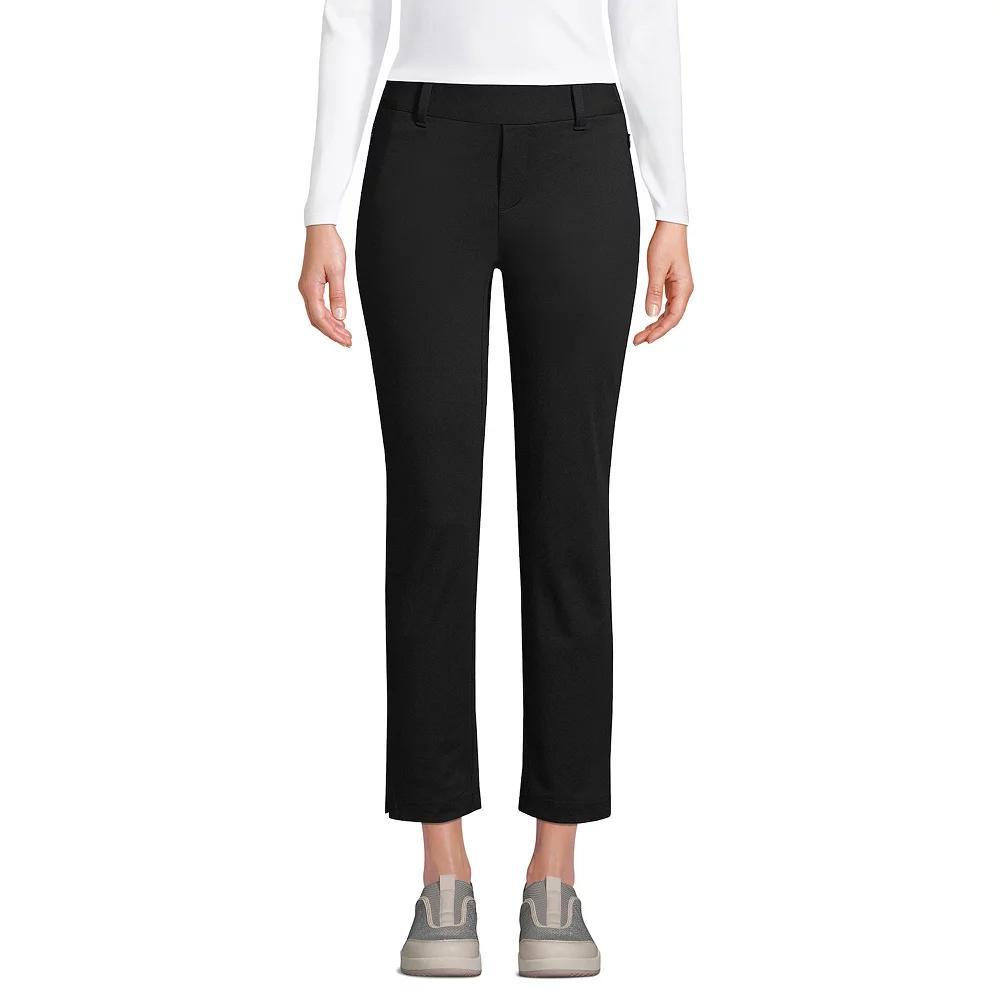 Women's Lands' End Flex Mid Rise Pull On Crop Pants, Size: XL, Deep  Blue Product Image