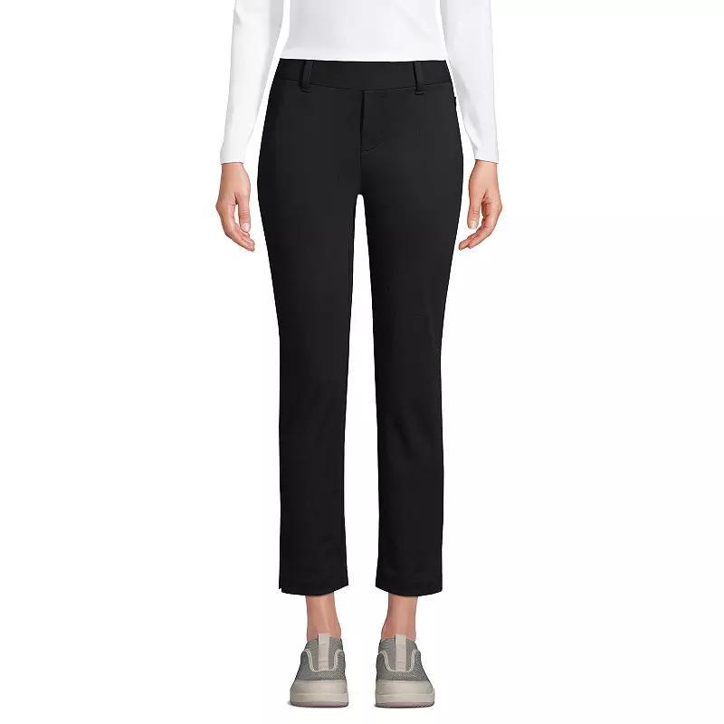 Women's Lands' End Flex Mid Rise Pull On Crop Pants, Size: XL, Deep  Blue Product Image