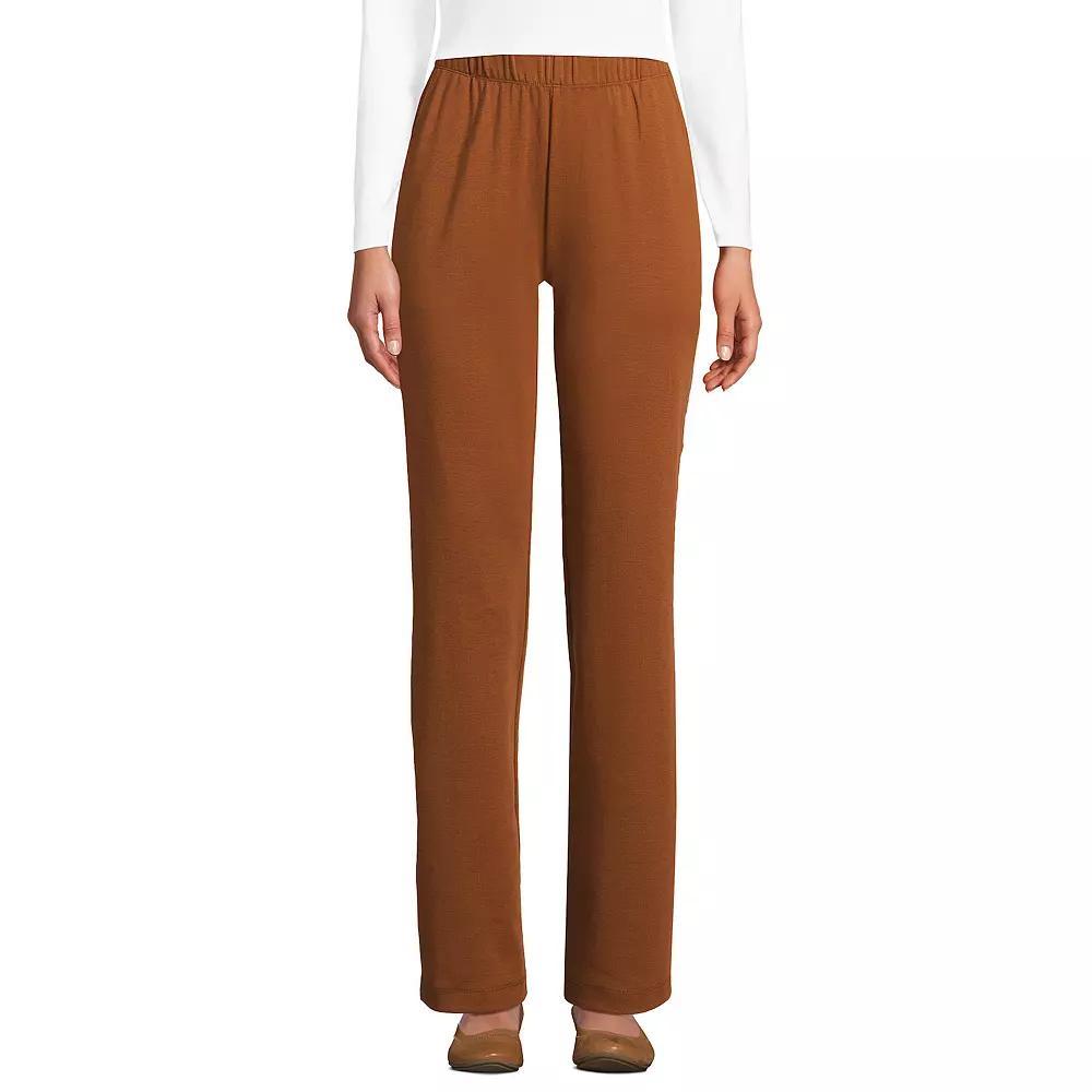 Women's Lands' End Sport Knit High Waist Pants, Size: XL, Red Desert Product Image