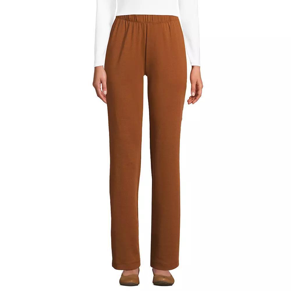 Women's Lands' End Sport Knit High Waist Pants, Size: Large Tall, White Product Image