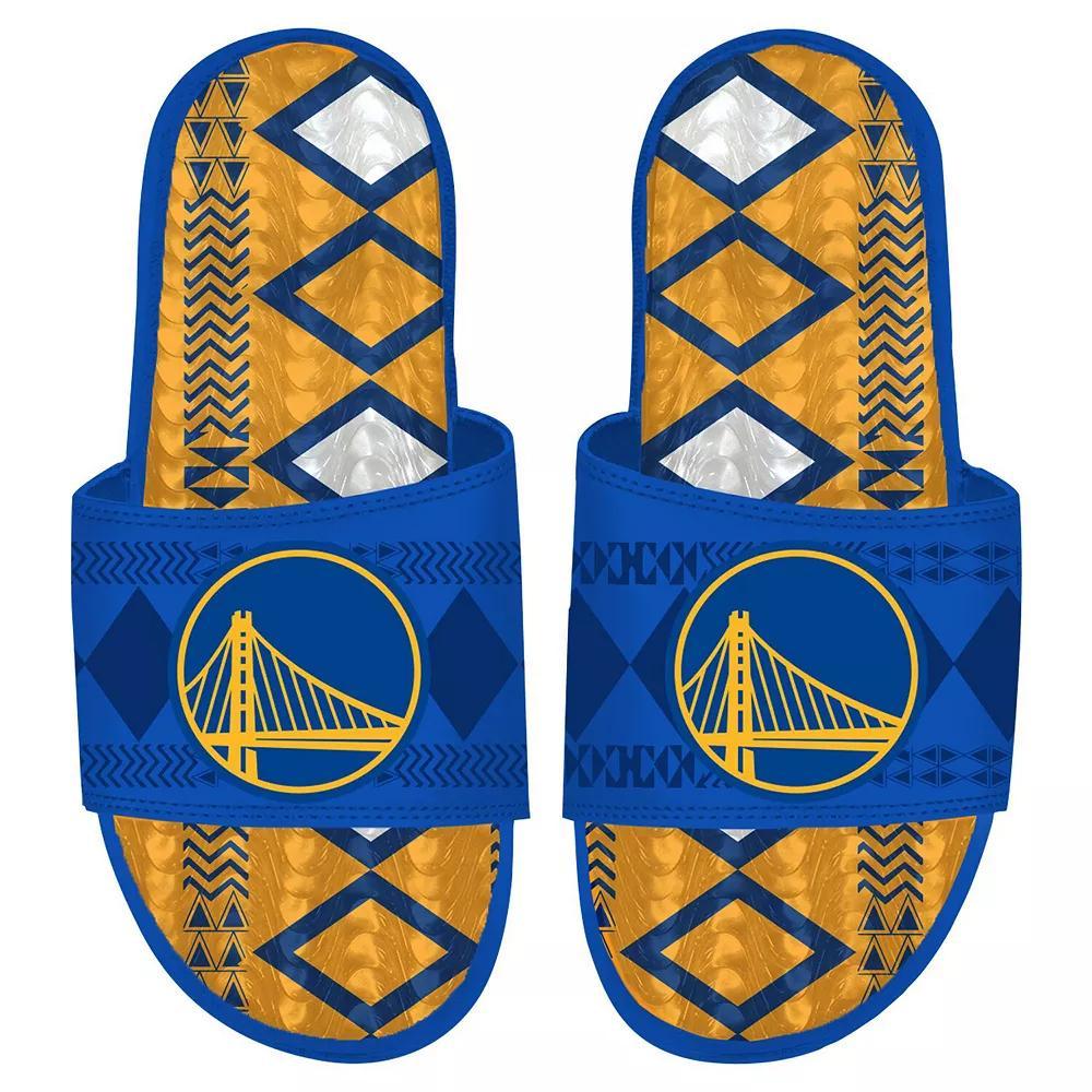 Men's ISlide Royal Golden State Warriors Shooting Touch Rwanda Pattern Gel Slide Sandals, Size: 12, Blue Product Image