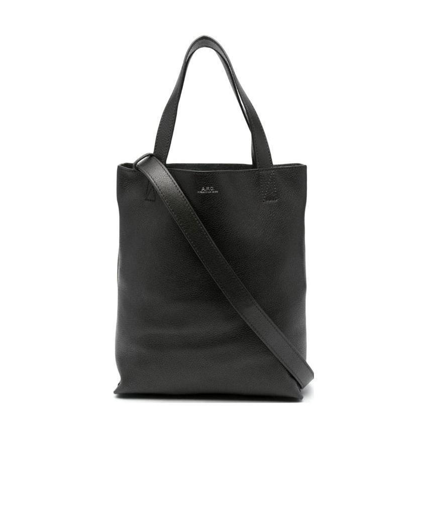 APC Maiko Leather Tote Bag In Black Product Image