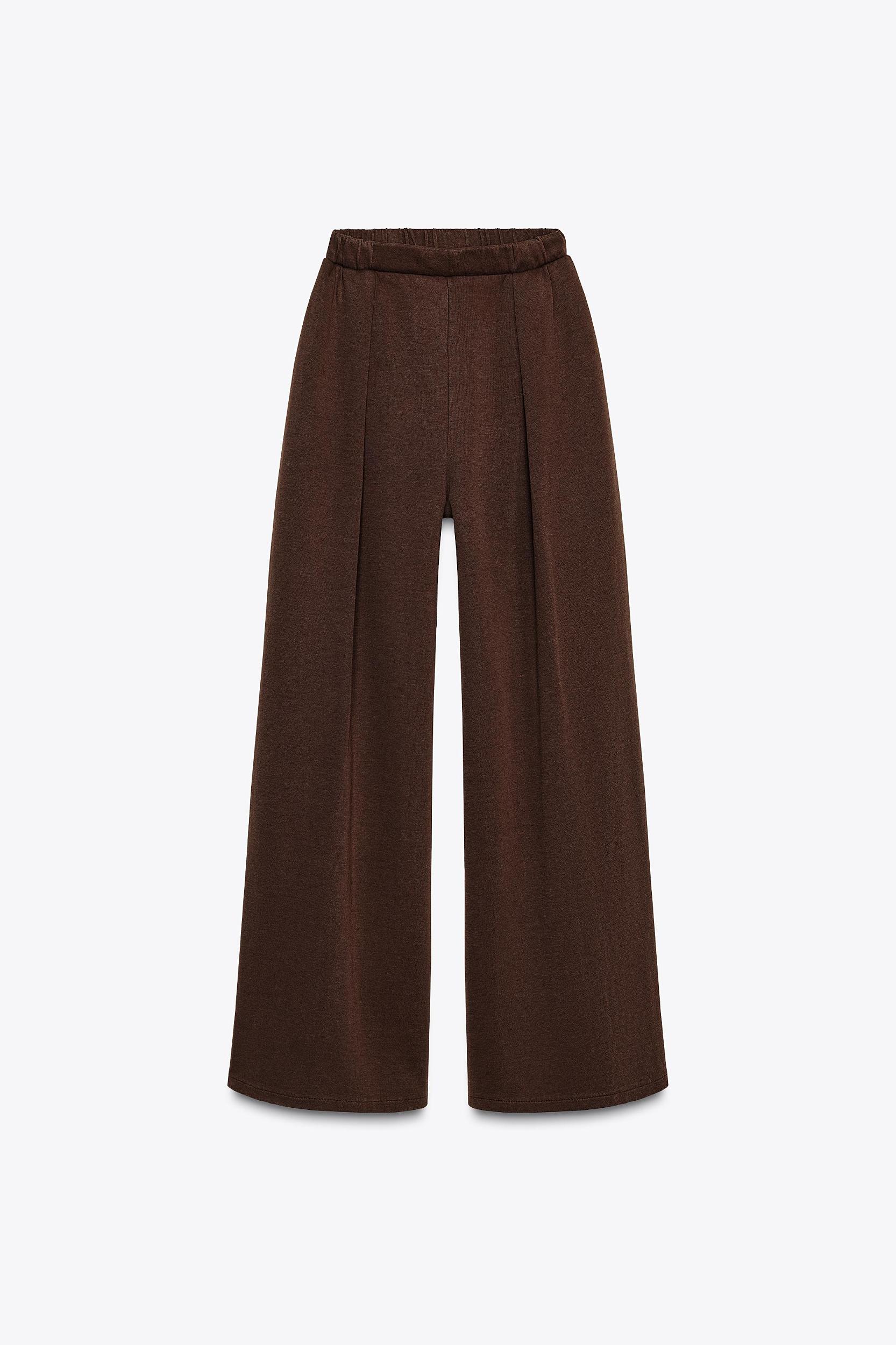 WASHED EFFECT INTERLOCK PANTS Product Image