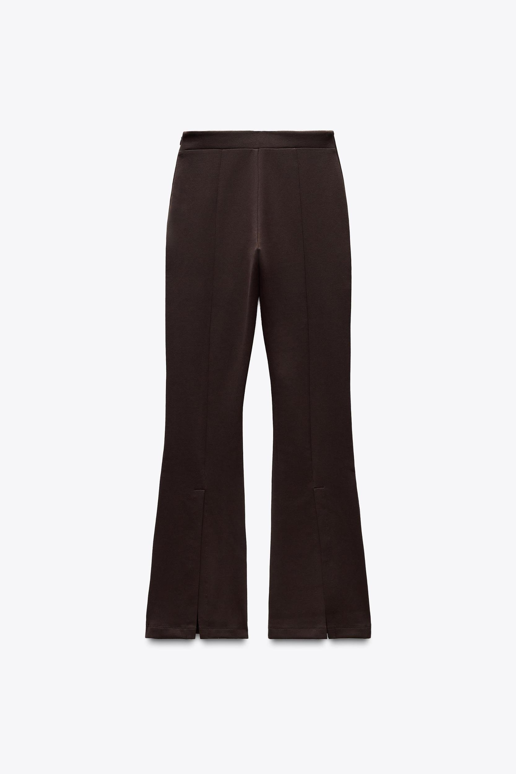 FLARED SEAMED PANTS ZW COLLECTION PANTS Product Image