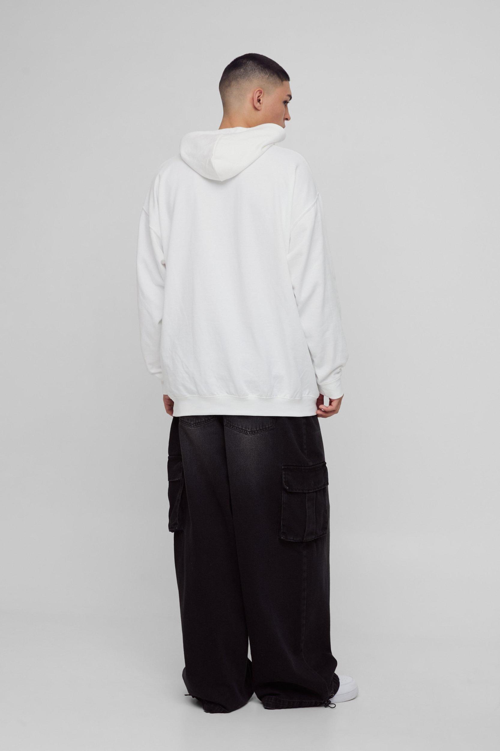 Oversized Worldwide Money Graphic Hoodie | boohooMAN USA Product Image