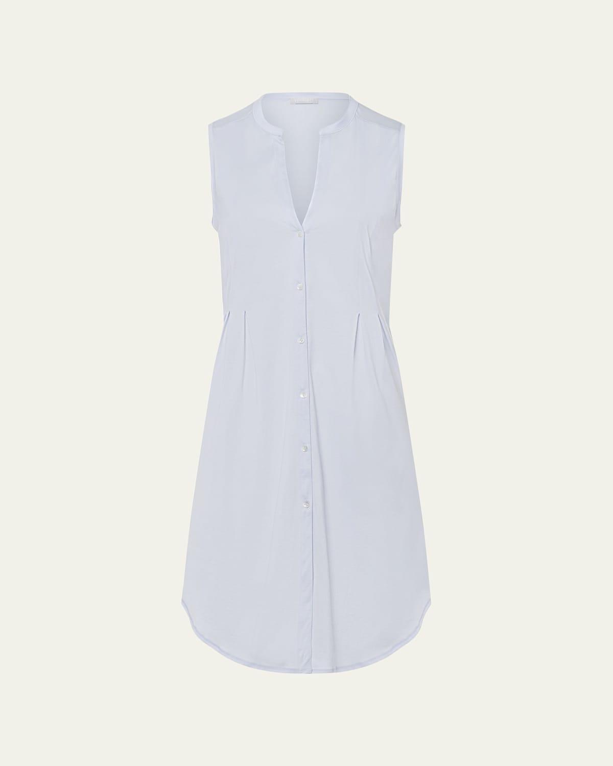 Hanro Cotton Deluxe Button Front Tank Gown Product Image