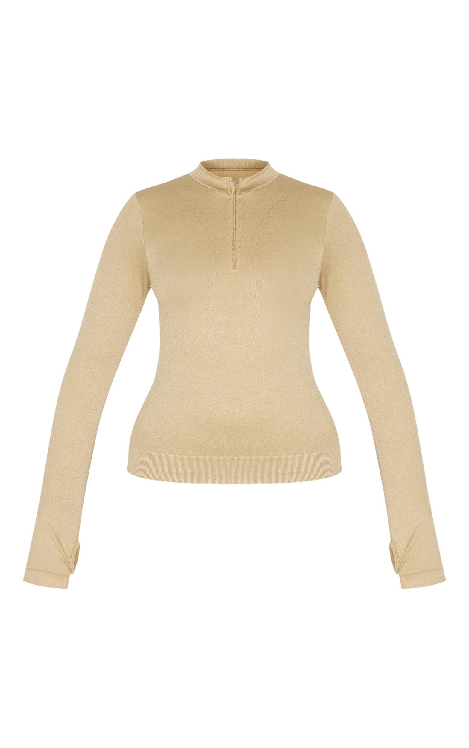 Olive Seamless Line Detail Fitted Jacket Product Image