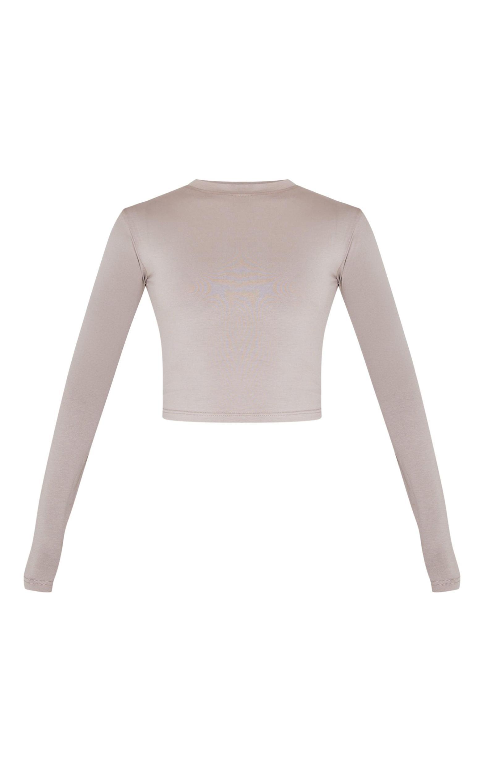 Grey Ruched Long Sleeve Long Top Product Image