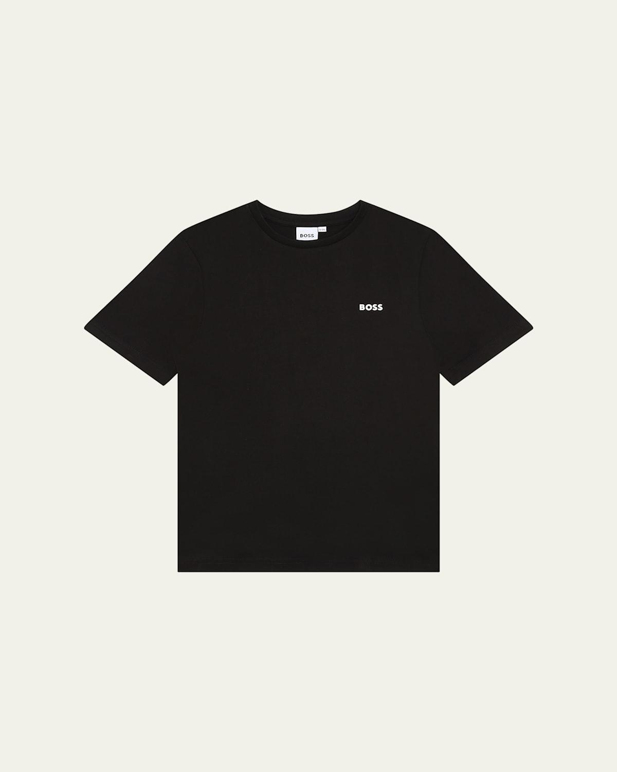 Boys Contrast Logo-Print T-Shirt, Size 8-16 Product Image
