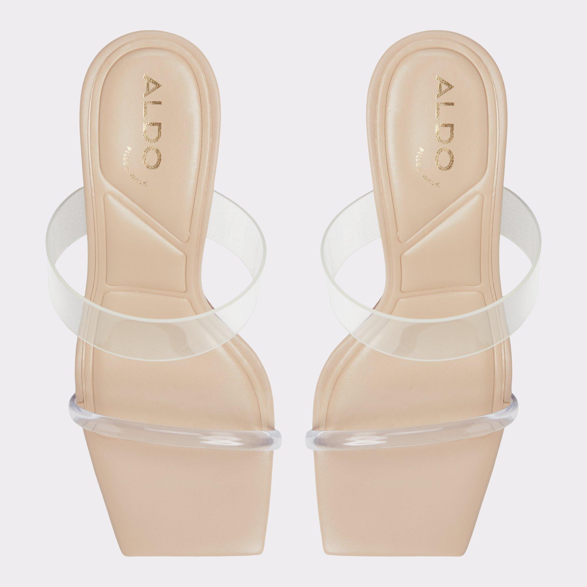 ALDO Calley - Women's Heeled Mules Sandals - Beige, Size 8.5 Product Image