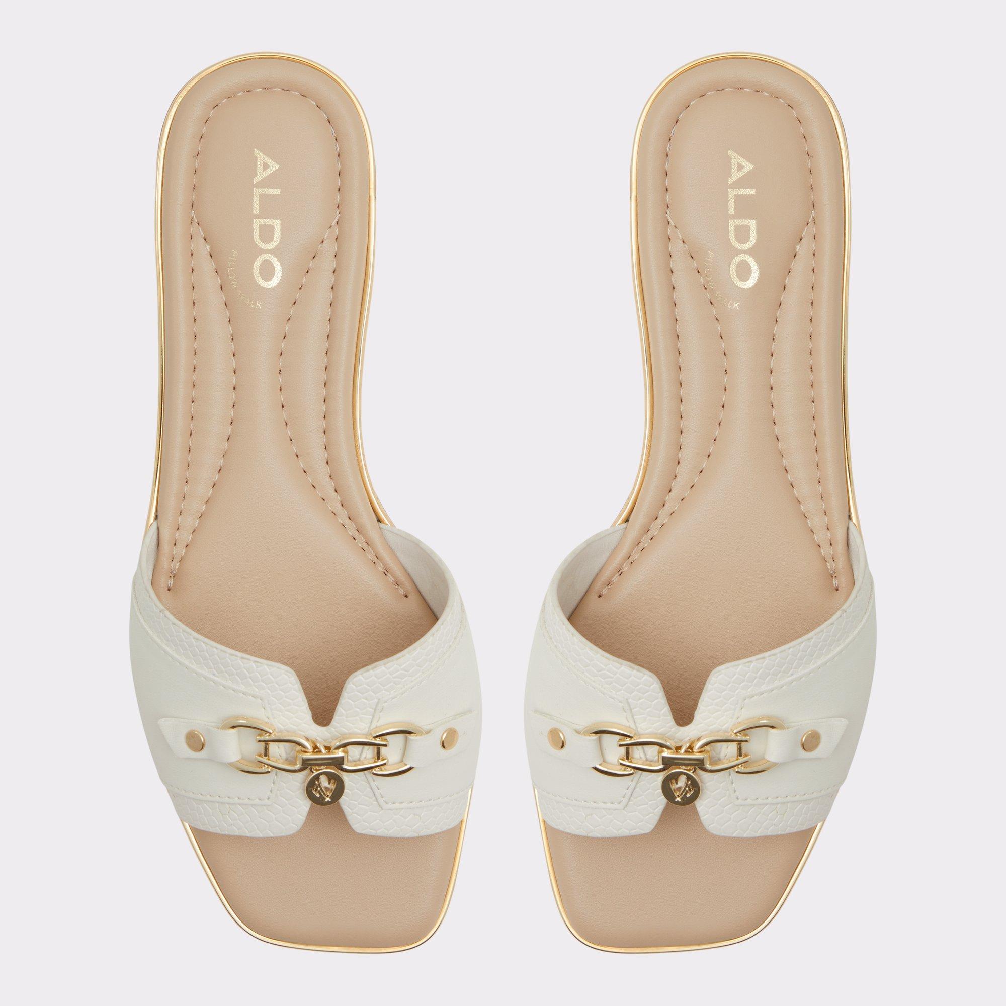 ALDO Alamassi - Women's Flat Sandals - White, Size 5 Product Image