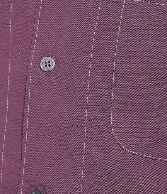 Murano Interdimensional Collection Slim Fit Contrast Stitch Short Sleeve Woven Shirt Product Image