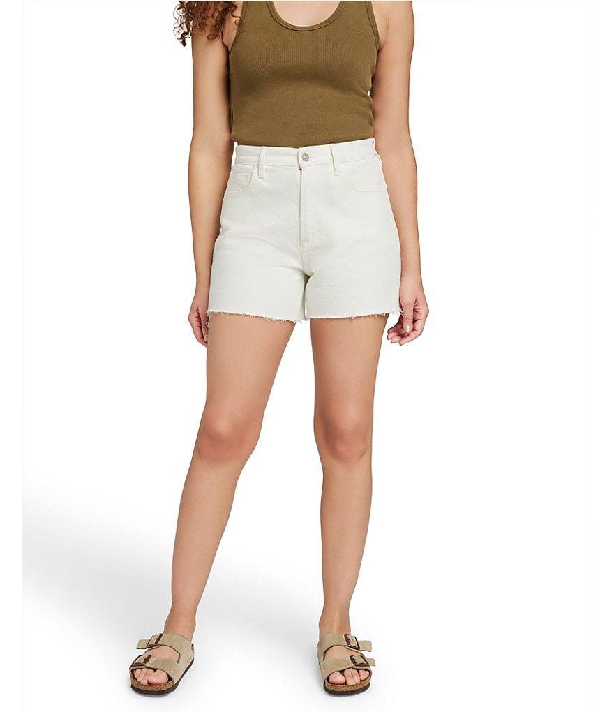 Faherty High Rise Vintage Frayed Hem Cut Off Denim Shorts Product Image