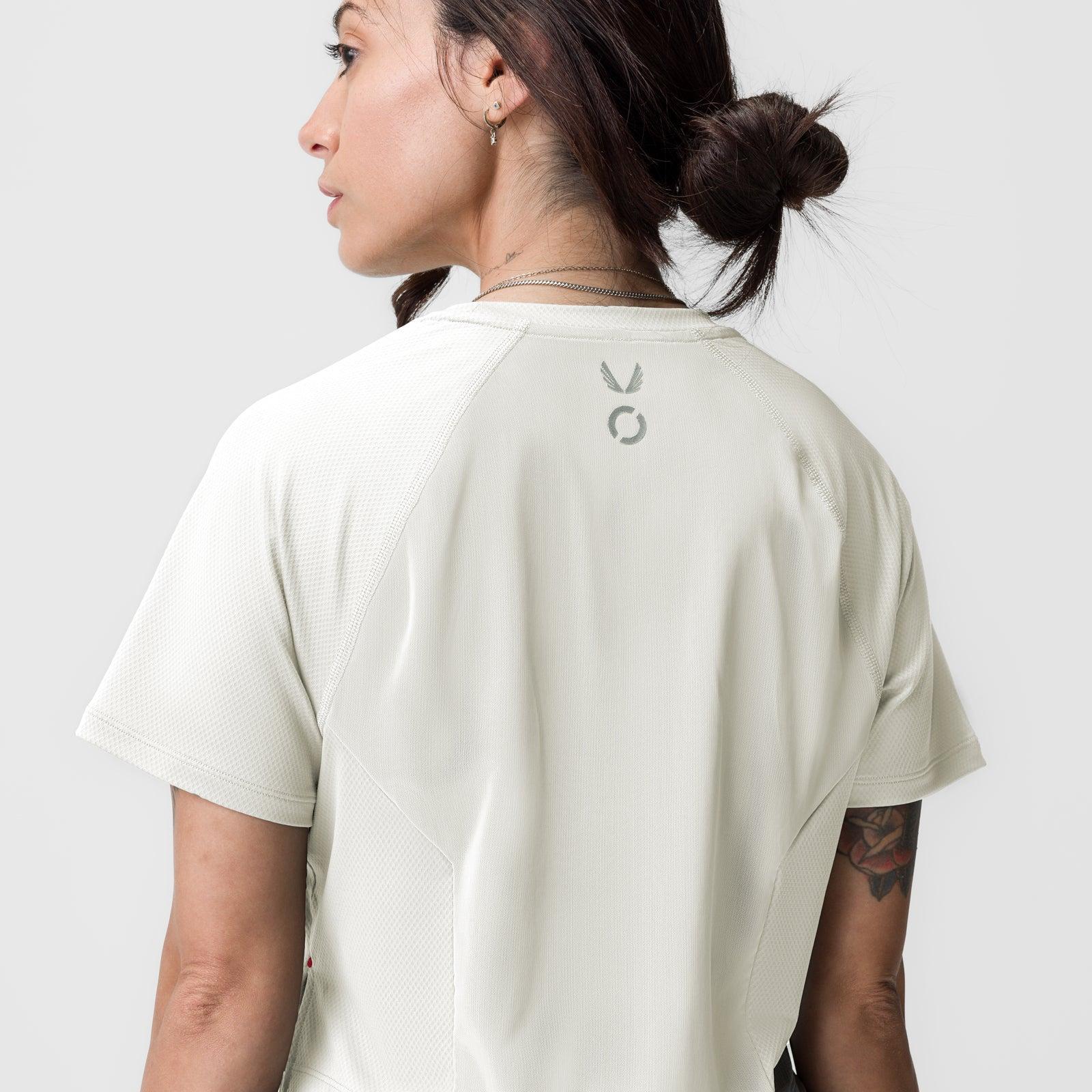 ASRV x Equinox AeroSilver® Cropped Training Tee - Ivory Cream Product Image