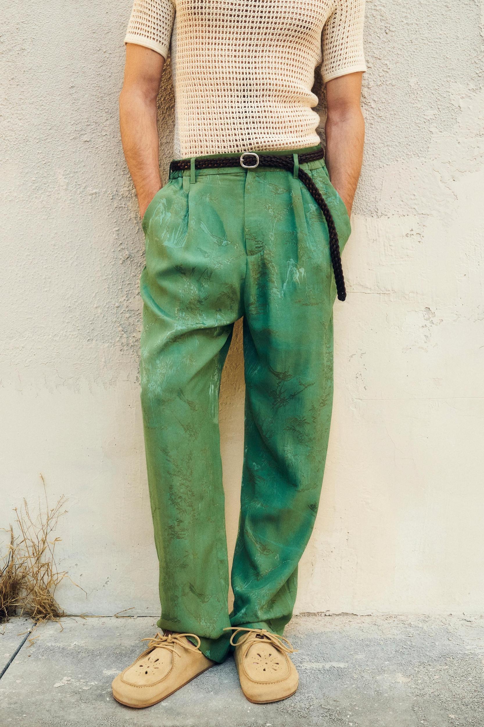 LIMITED EDITION JACQUARD FLOWY PANTS Product Image