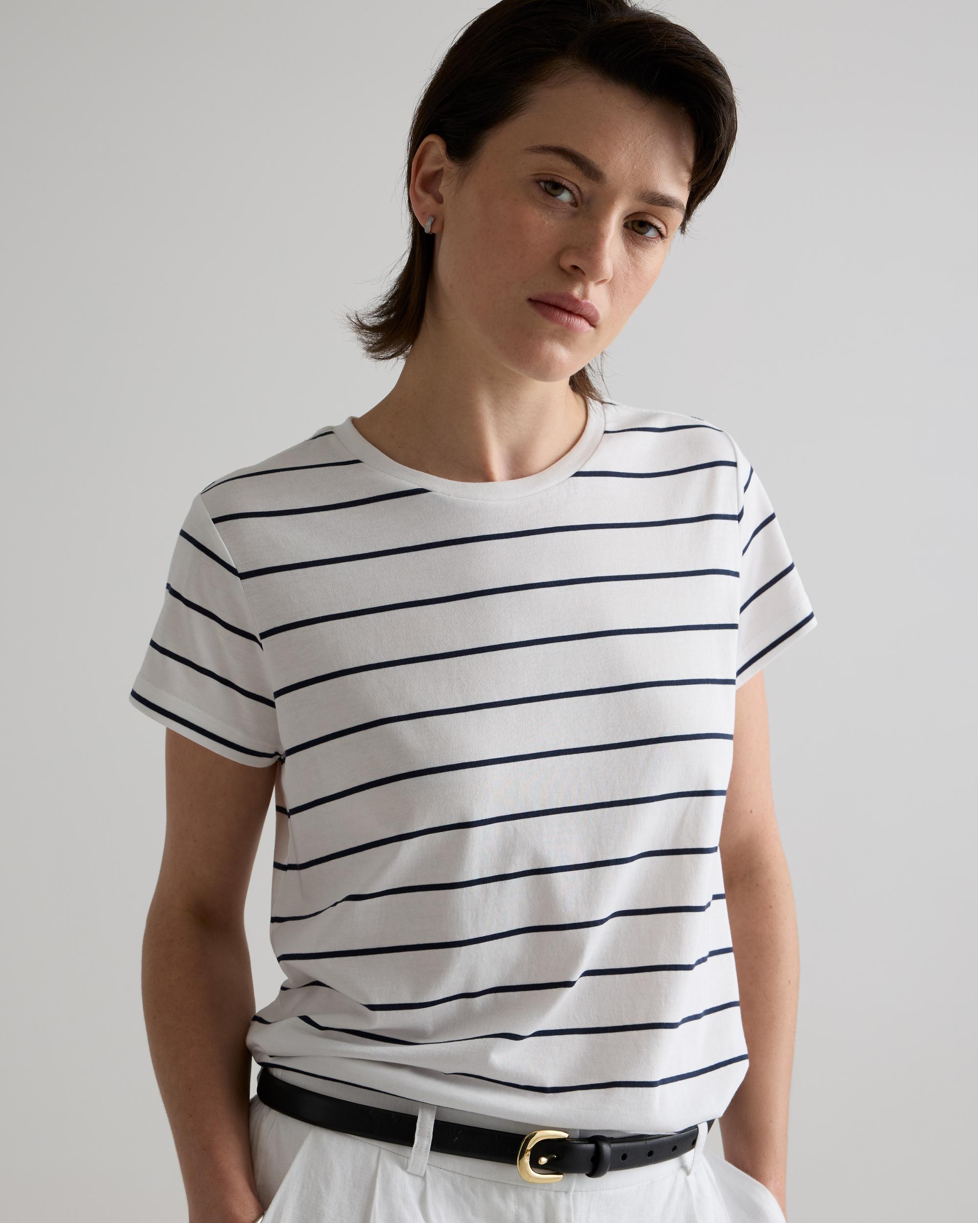 Quince | Women's Cotton Modal Crew Neck Swing T-Shirt Size XL, Cotton/Modal Product Image