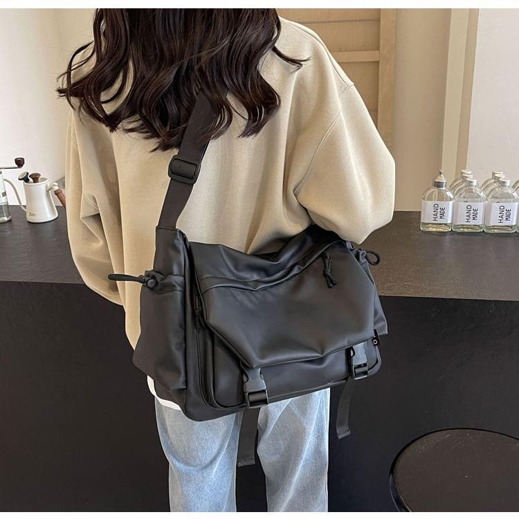 Plain Buckled Messenger Bag Product Image