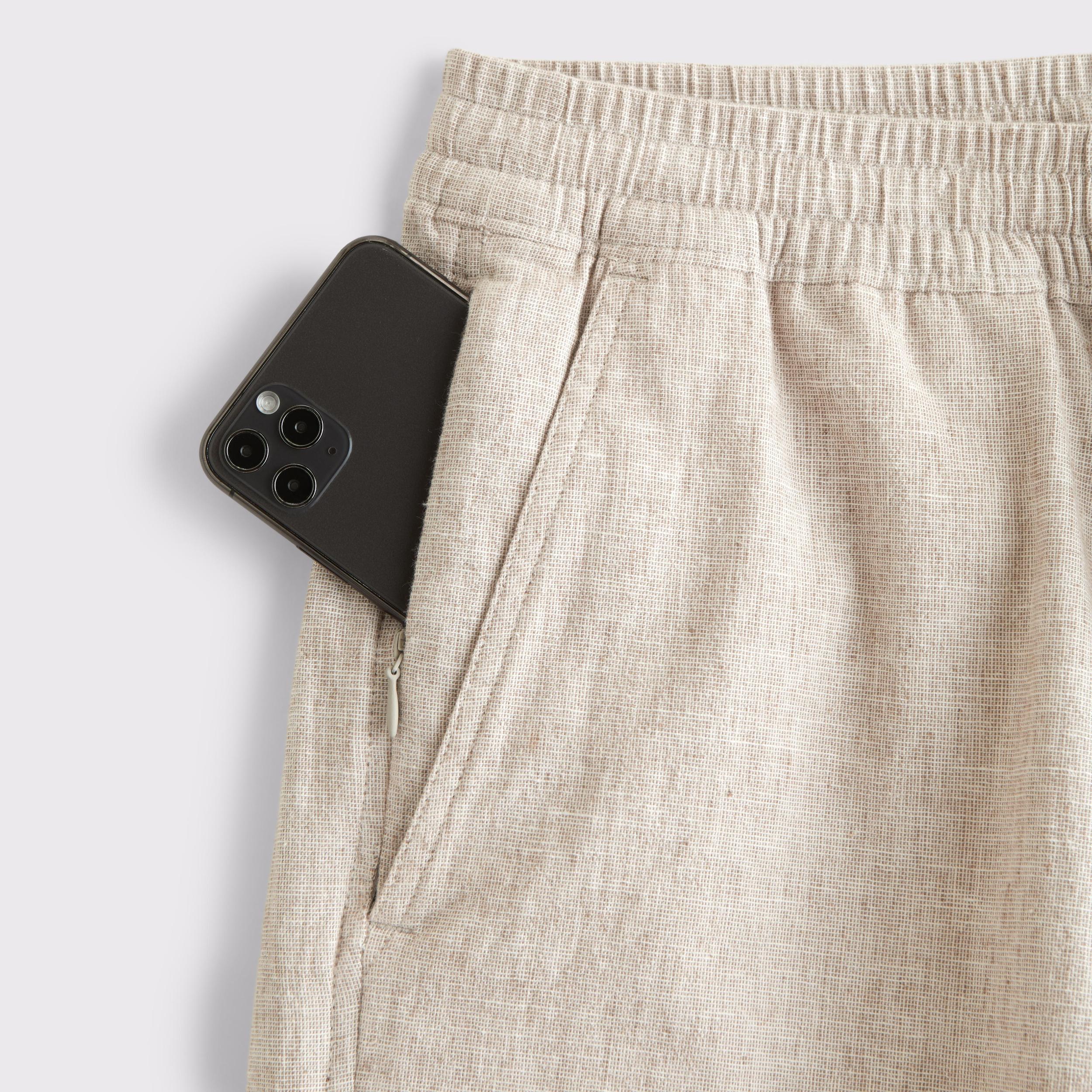 Linen-Blend Pull-On Short Product Image