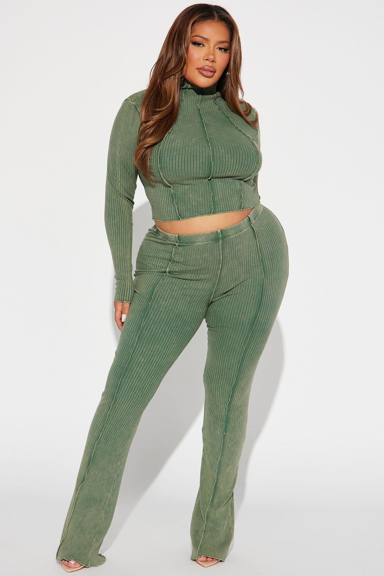 Good Day Mineral Wash Pant Set - Olive Product Image