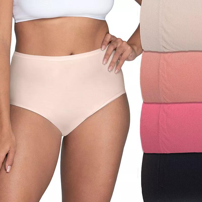 Womens Fruit of the Loom 4-Pack Seamless 360 Stretch Brief Panty Set 4DSLBRK, Womens, Purple Asst Product Image