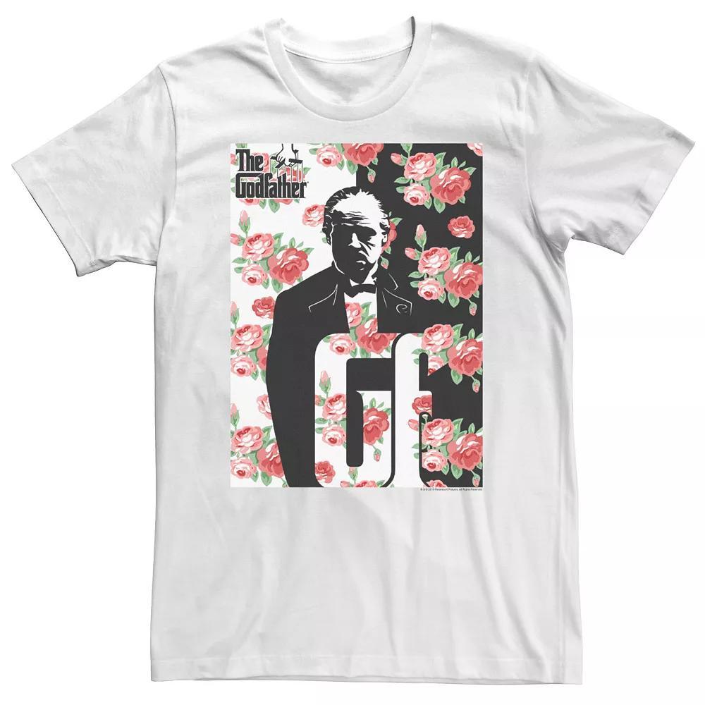 Big & Tall The Godfather The Don Floral Portrait Graphic Tee, Men's, Size: XXL Tall, White Product Image