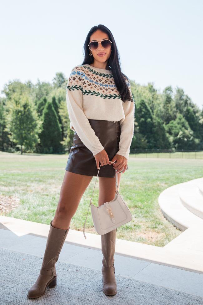 Floral Affair Ivory Multi Flower Fair Isle Sweater FINAL SALE Product Image