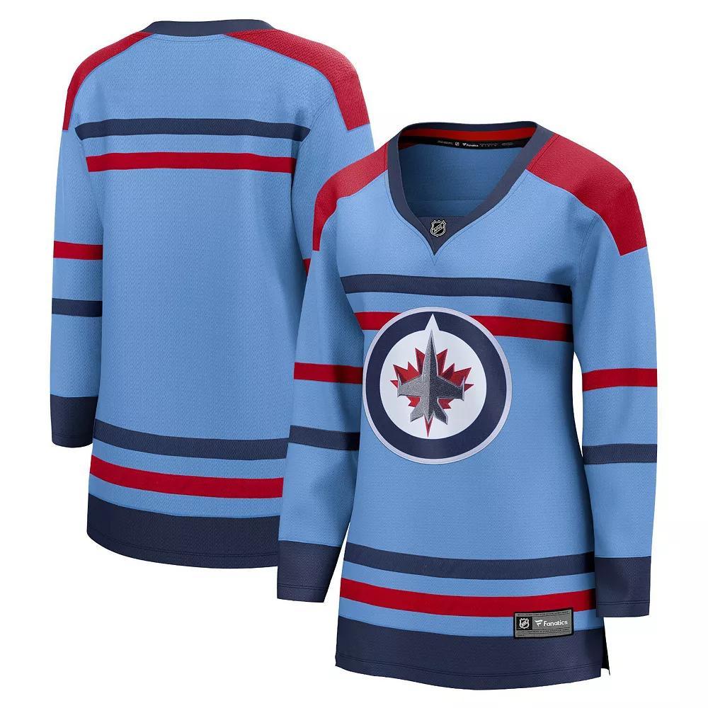 Women's Fanatics Branded  Light Blue Winnipeg Jets Anniversary Premier Breakaway Jersey, Size: Medium, Jts Light Product Image