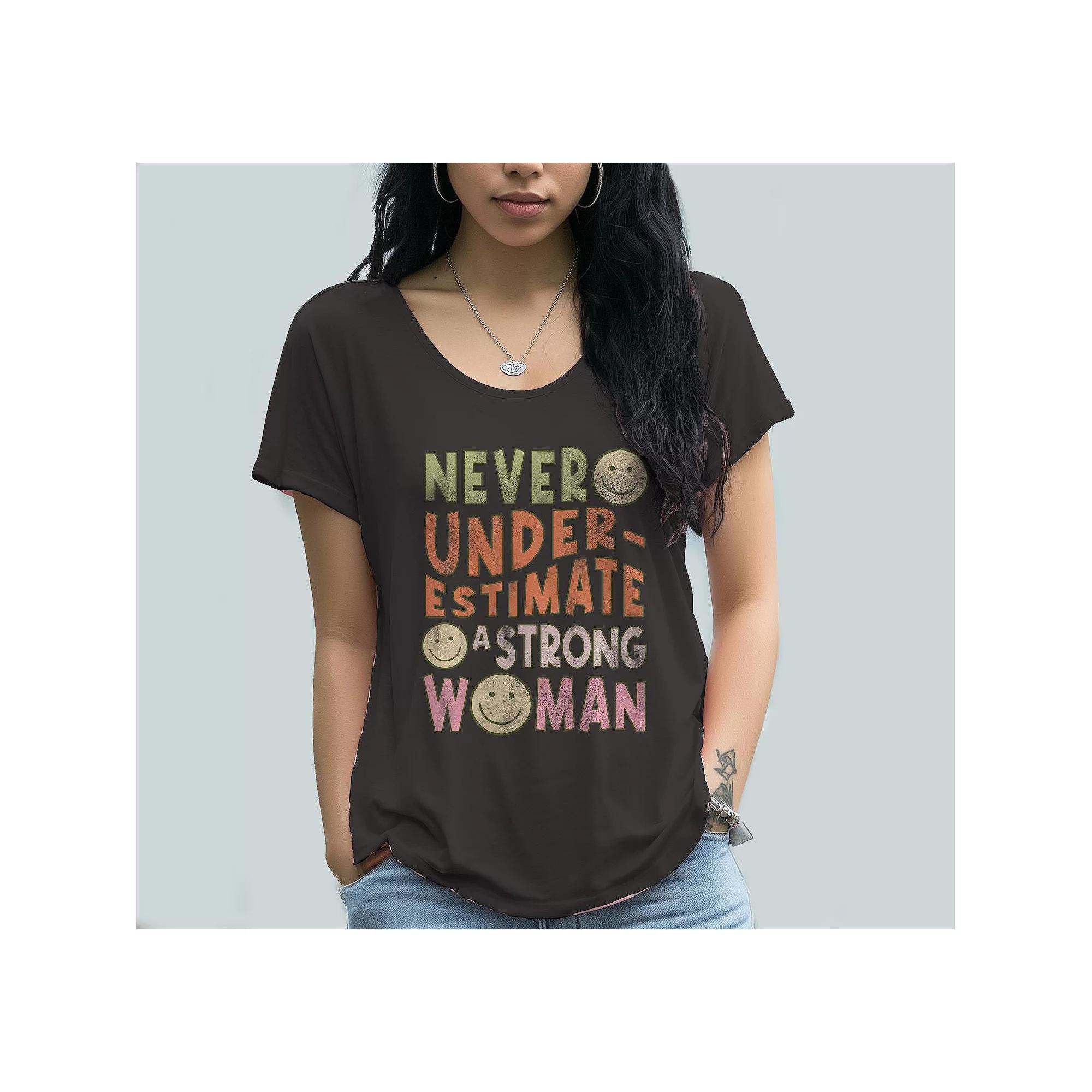 Junior's Grayson Threads Never Underestimate Graphic Tee, Women's, Size: XL, Vintage Black Product Image