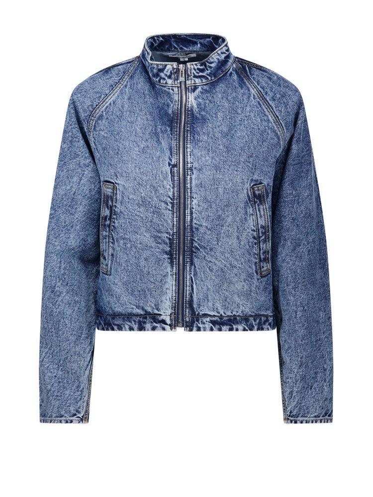 ALAÏA Round Racing Jacket In Blue Product Image