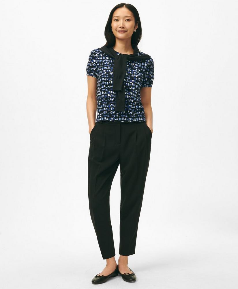 Cropped Fine Twill Crepe Pants Product Image