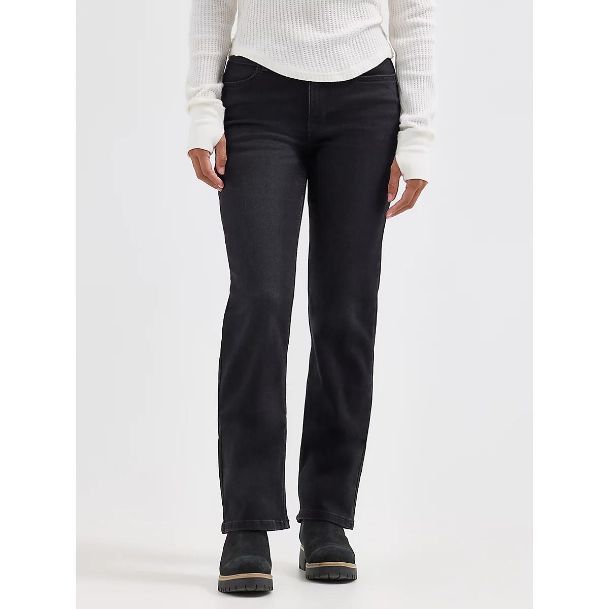 Women's Wrangler® High Rise True Straight Leg Jean in Midnight Product Image