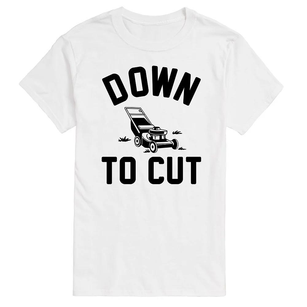 Big & Tall Down To Cut Lawn Mower Graphic Tee, Mens Product Image