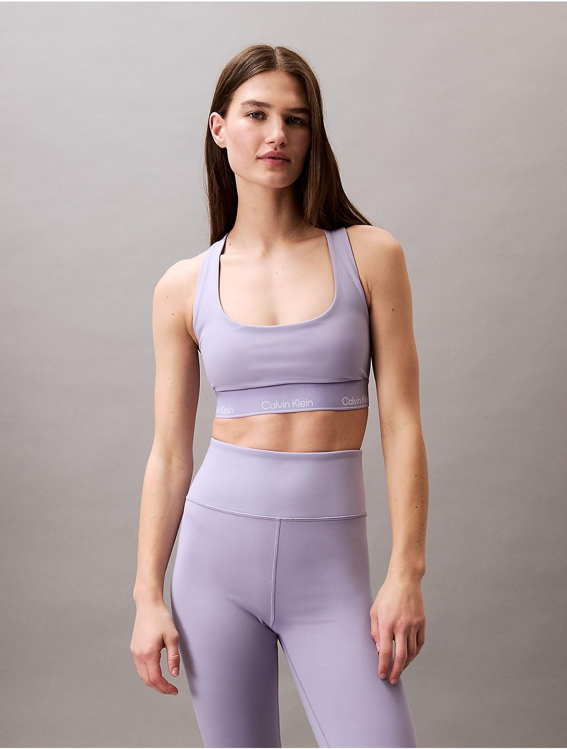 Calvin Klein Women's Modern Sport Racerback Medium Impact Sports Bra - Blue - XL Product Image