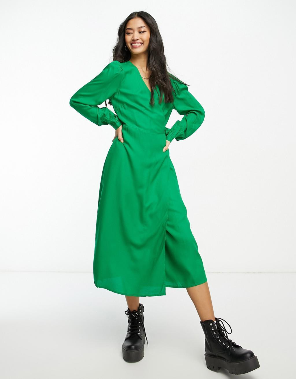 Y.A.S Krizza midi wrap dress Product Image