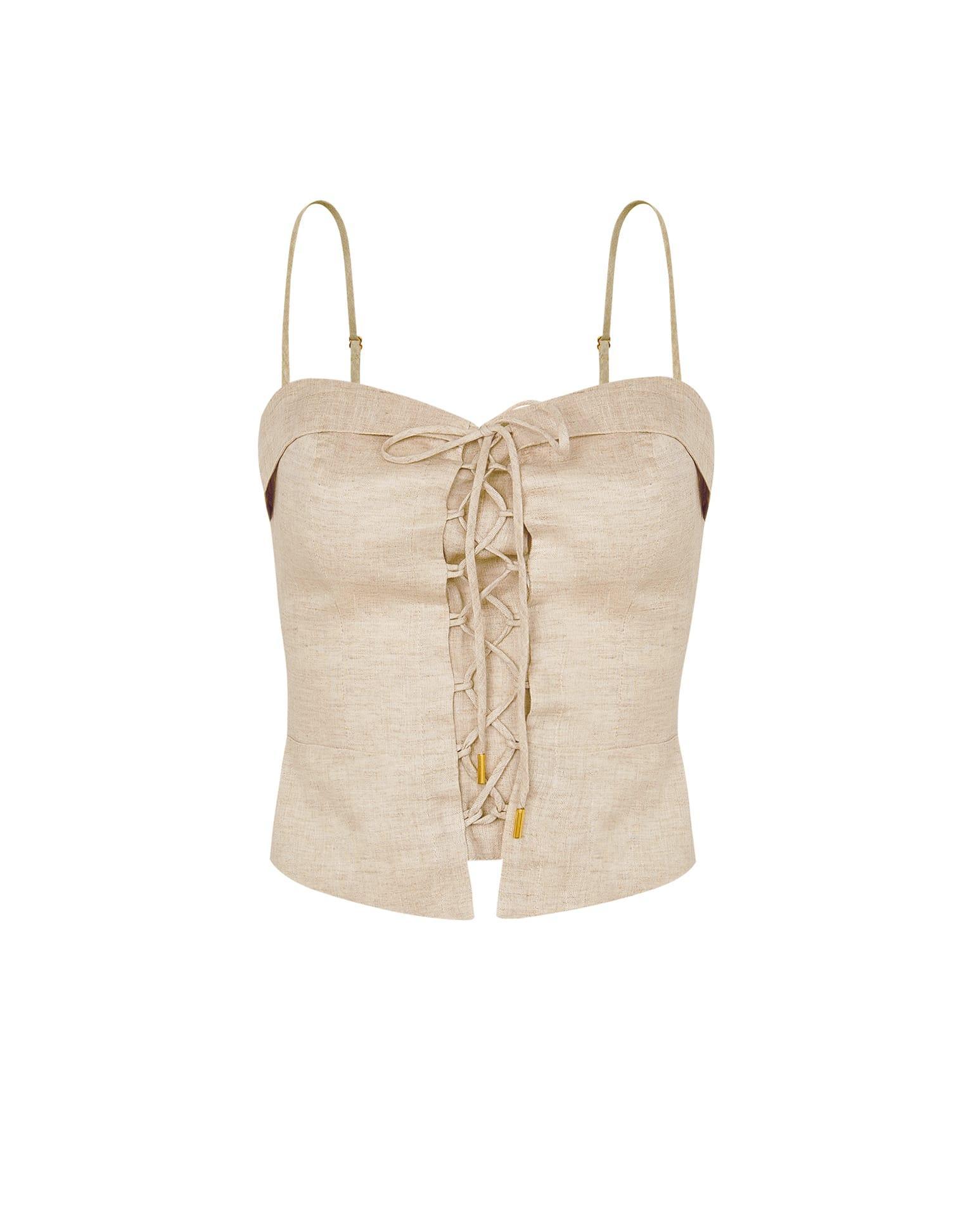 Giu Tailored Shorts - Natural Product Image