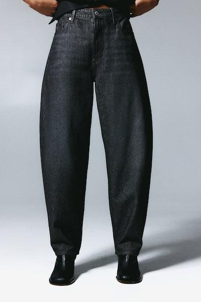 High Rise Barrel Leg Jeans Product Image
