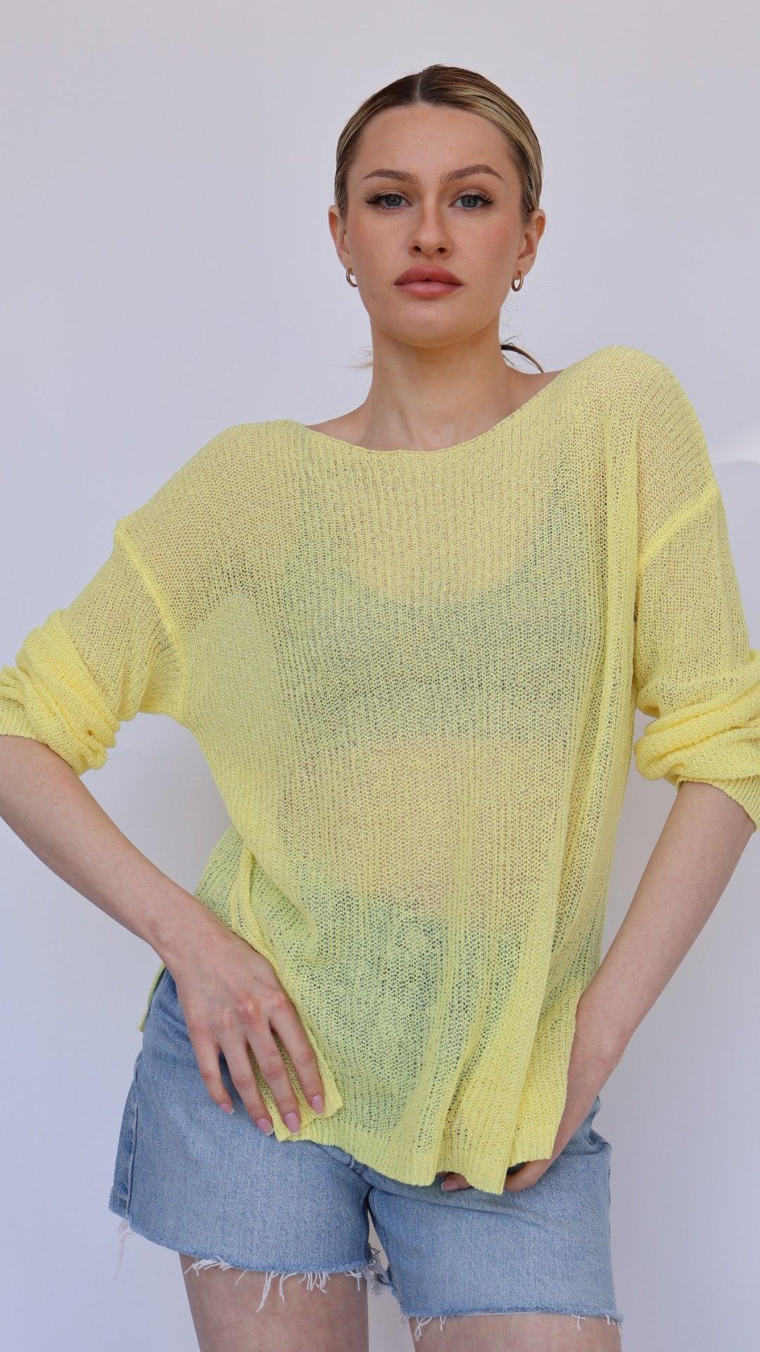 Lightweight Knit Loose-Fit Boatneck Sweater Product Image