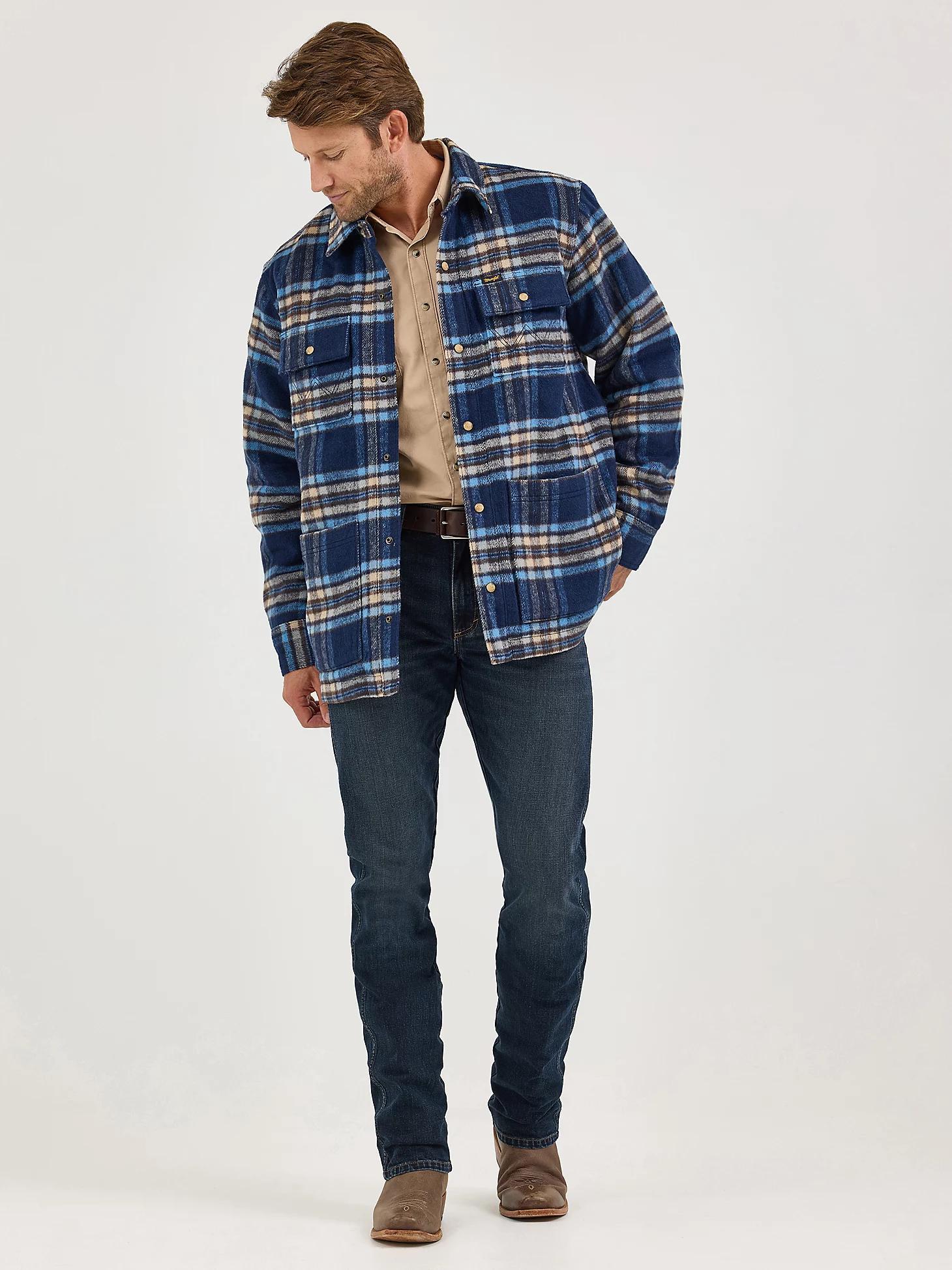 Men's Wrangler Quilt Lined Flannel Shirt Jacket | Men's JACKETS & OUTERWEAR | Wrangler® Product Image