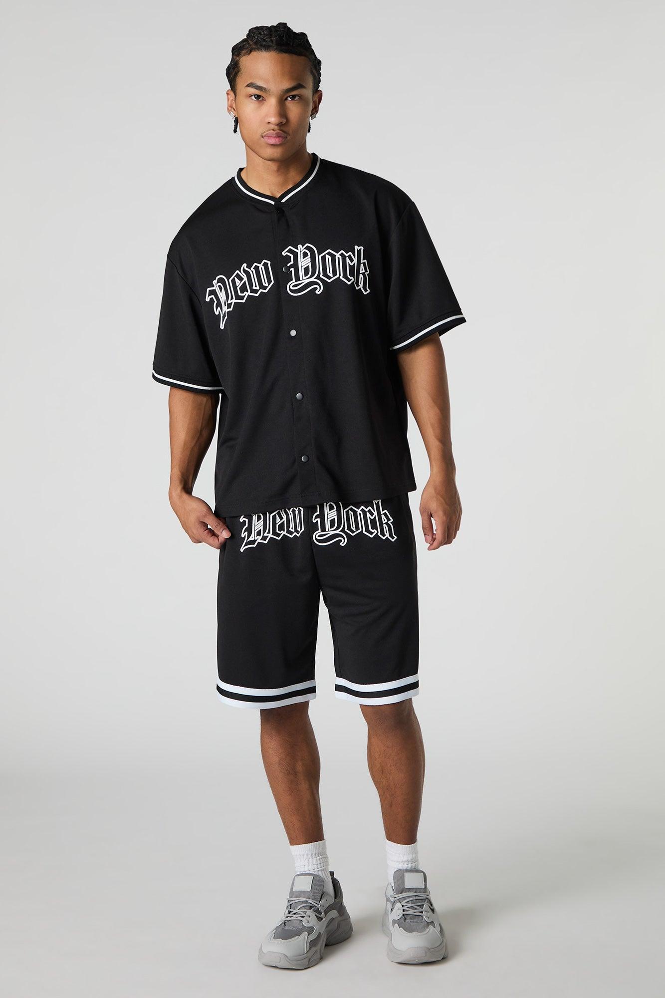 New York Graphic Mesh Baseball Jersey Male Product Image