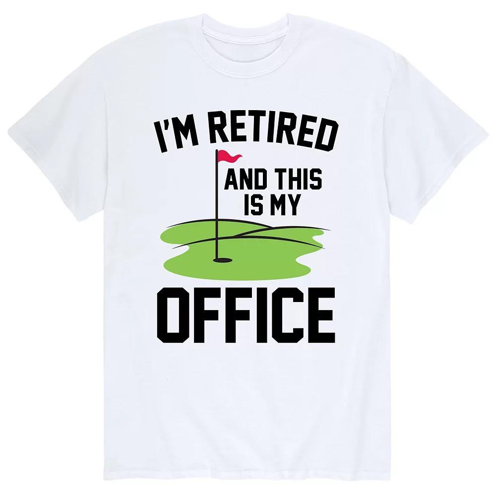 Men's I'm Retired This Is My Office Tee, Size: XL, White Product Image