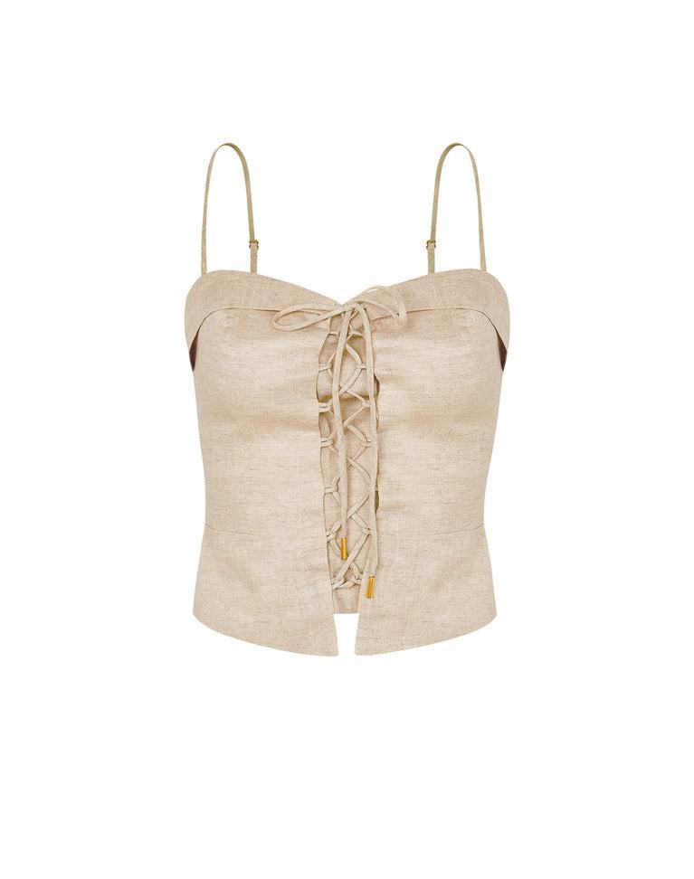 Rubia Sleeveless Top - Natural Product Image
