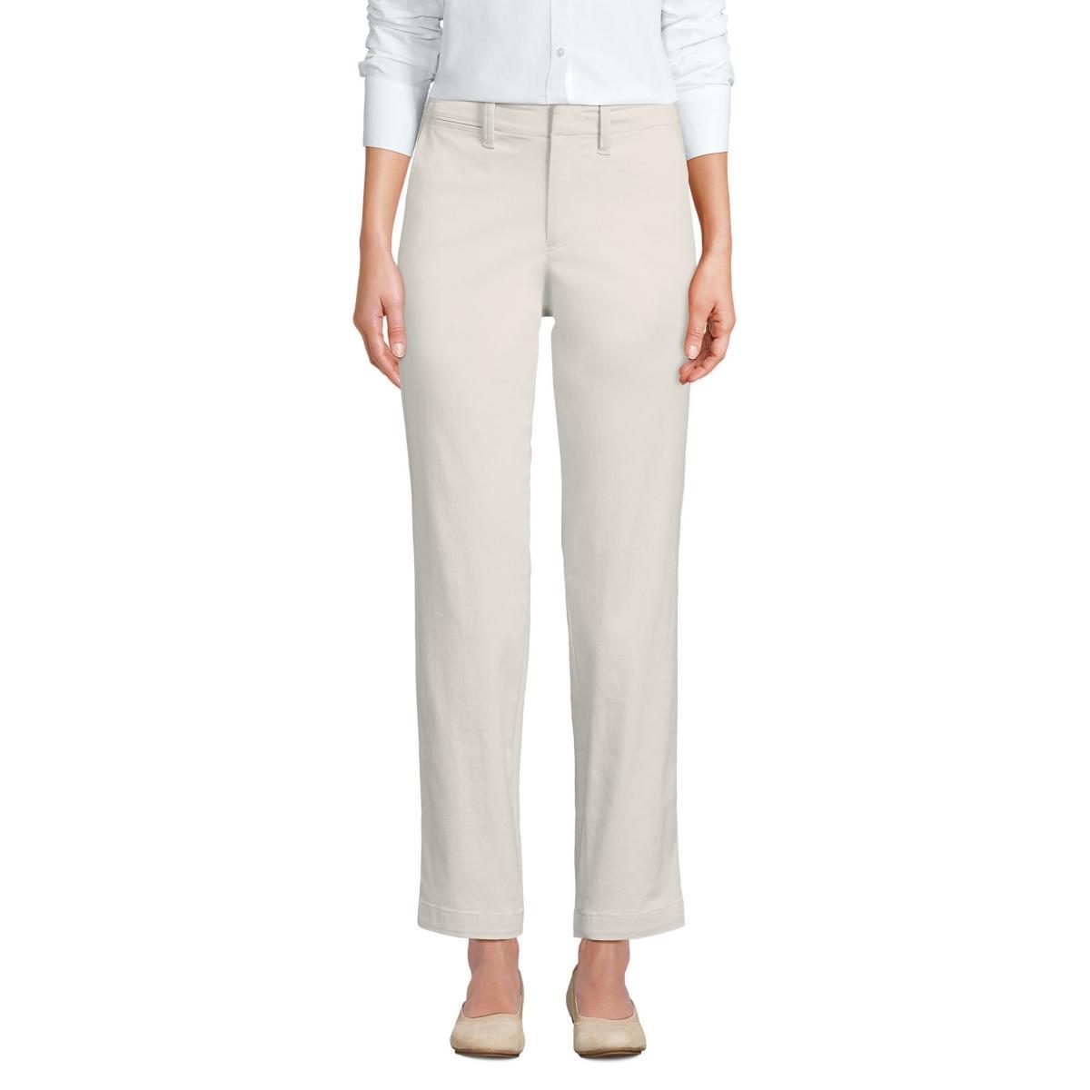 Petite Lands' End Mid Rise Classic Straight Leg Chino Ankle Pants, Women's, Size: 16 Petite, Desert Product Image