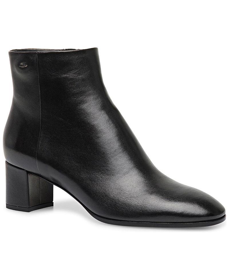 Womens 50MM Side-Zip Leather Booties Product Image