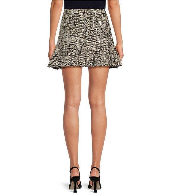 Antonio Melani Nyomi Sequin Tweed A Line Mini Skirt Product Image