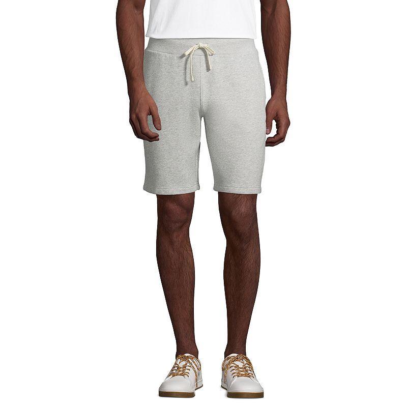 Big & Tall Lands End Serious Sweats Shorts, Mens Gray Grey Product Image