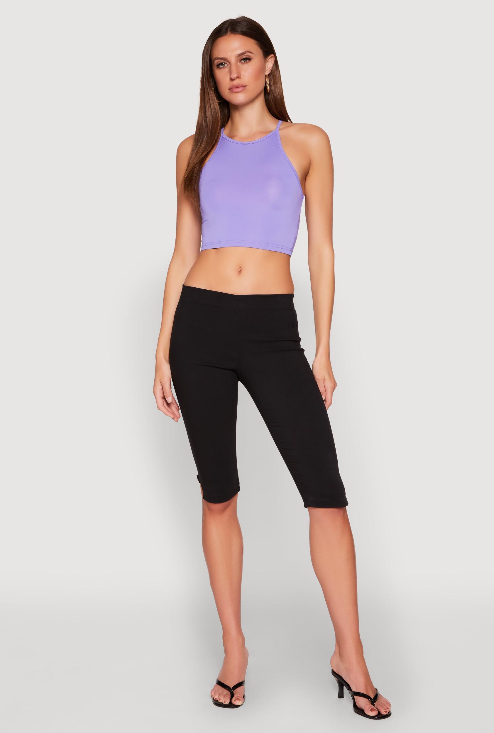 Daisy High Neck Cropped Tank Top Female Product Image